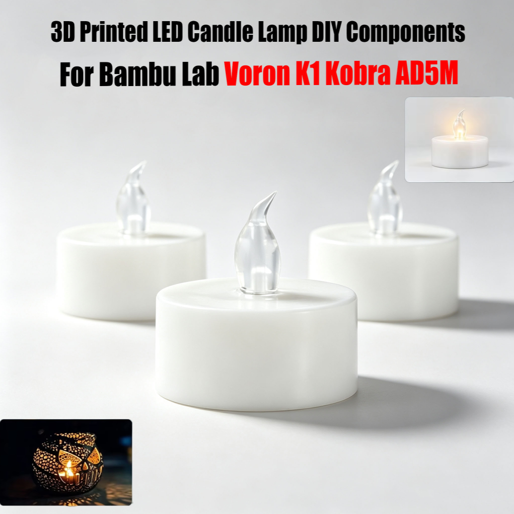 3D Printing Bambu Lab - 3D Printed LED Candle Lamp DIY