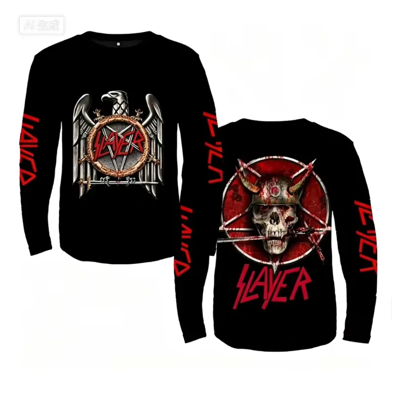 3D Long Sleeve Rock Slayer Ban - 3D Printing Custom 评论和价格
