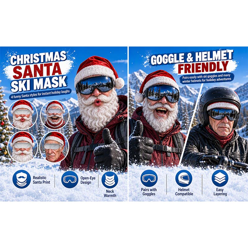 3D Funny Old Man Ski Mask Chri - 3D Printing Mask 评论和价格
