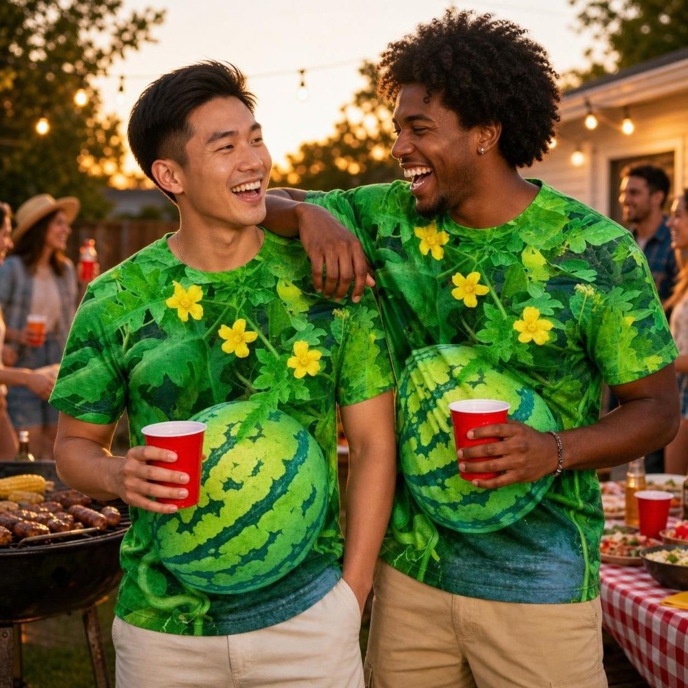 3D Print Fruit Graphic Tee Sho - 3D Printing Custom 评论和价格