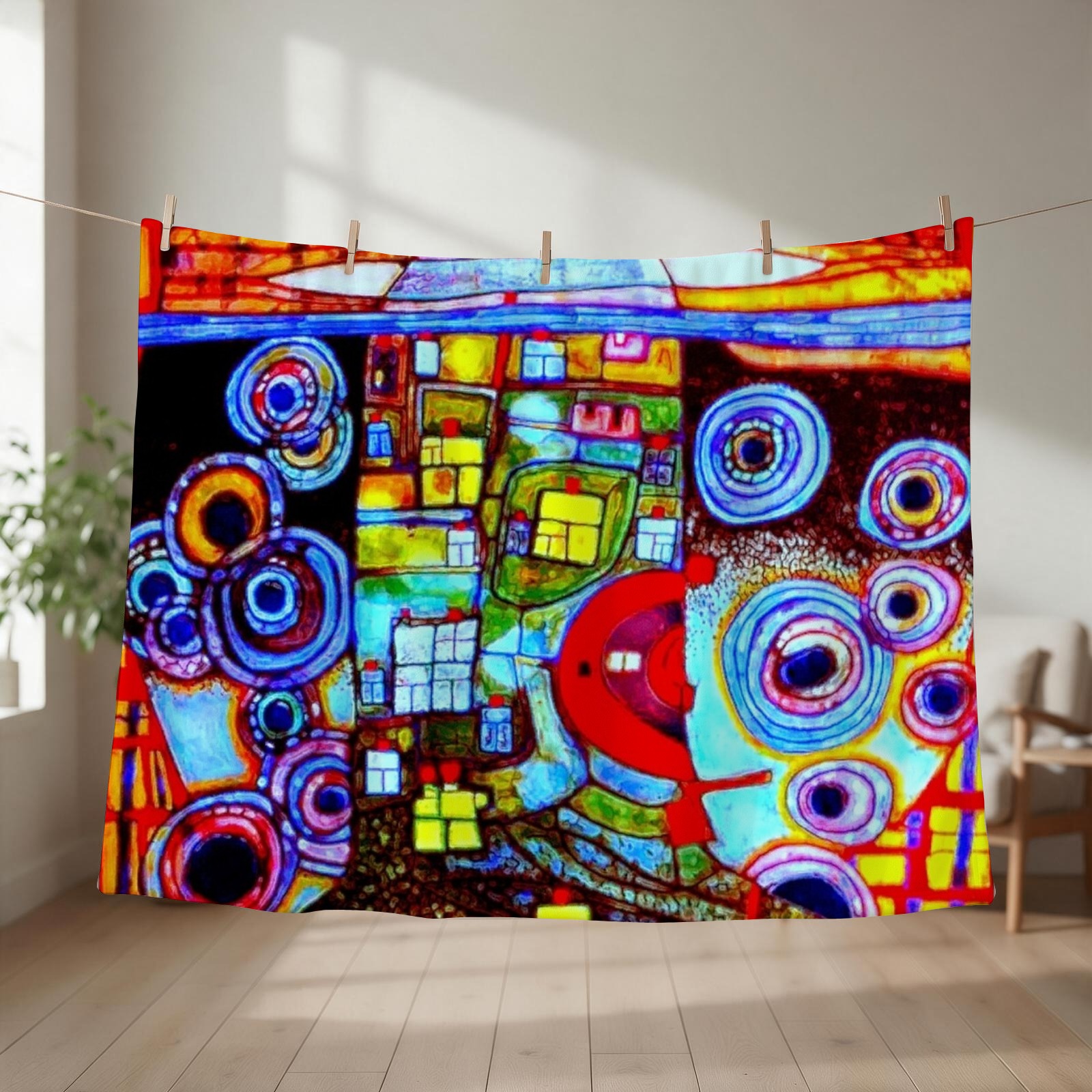 Qatar 813 neon Throw Blanket c - 3D Printing Qatar 评论和价格
