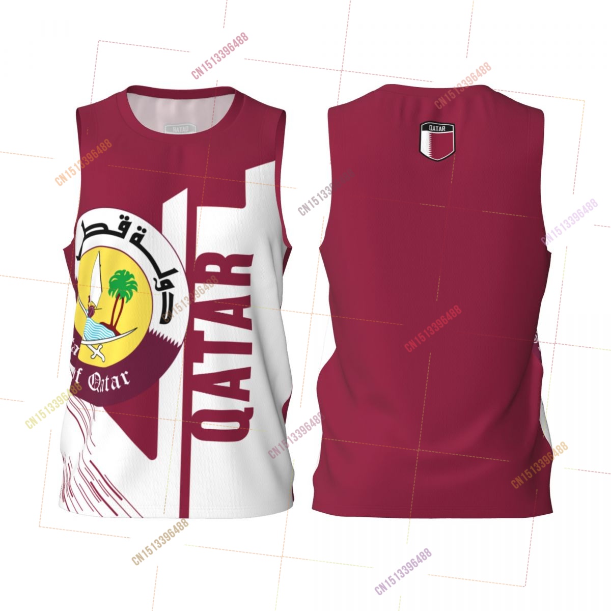 2027 Qatar 3D Flag Sports T-sh - 3D Printing Qatar 评论和价格