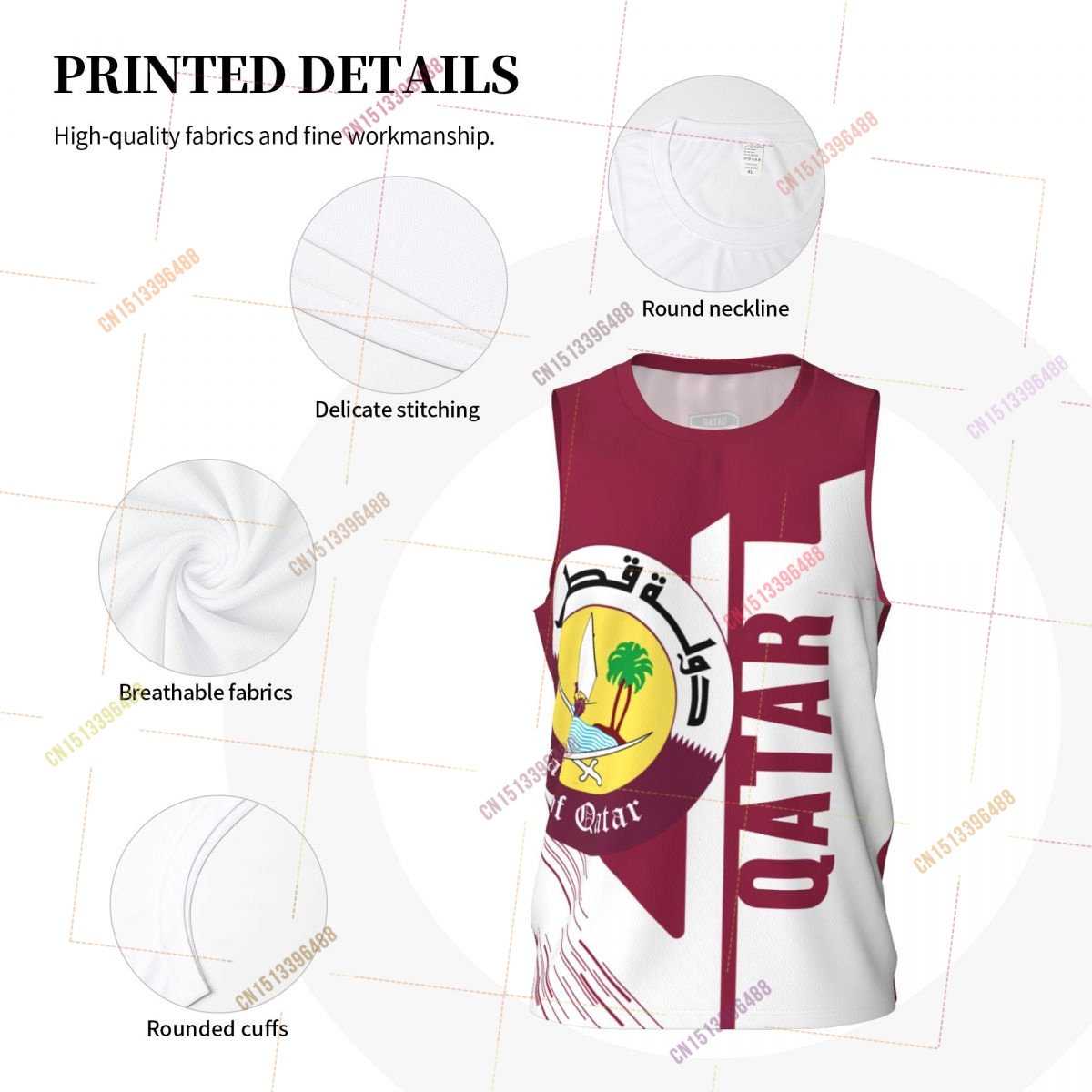 2027 Qatar 3D Flag Sports T-sh - 3D Printing Qatar 评论和价格
